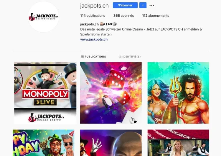 instagram jackpot.ch