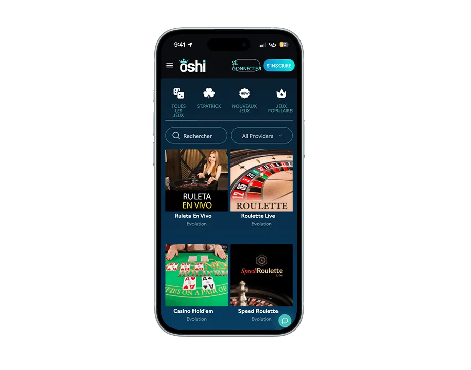 Oshi Casino Screenshot 2